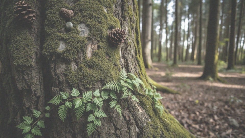 Jakie dekoracje naturalne można dodać do pnia drzewa?