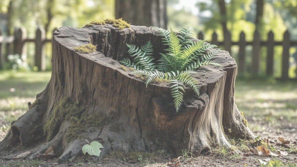 Jak przekształcić pień drzewa w naturalną donicę?